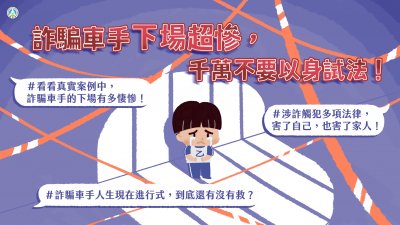 「詐騙車手下場超慘，千萬不要以身試法！」宣導懶人包1.jpg